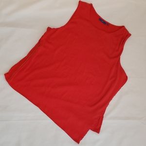 Apt. 9 Sleeveless Shirt Tank Top Red Gold Beading Women's Extra Large XL